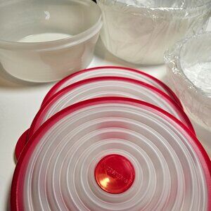 Tupperware Stuffables Super set and Tupperware 12C Red Bowl w/lid